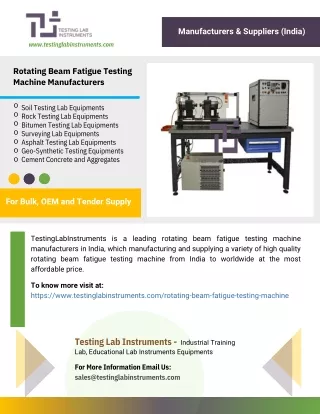 Rotating Beam Fatigue Testing Machine Manufacturers