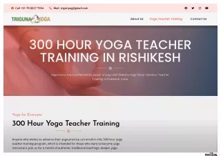 300 Hour Yoga Teacher Training In Rishikesh