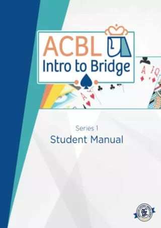 READ [PDF] ACBL Intro to Bridge - Series 1: For In-Person Classes