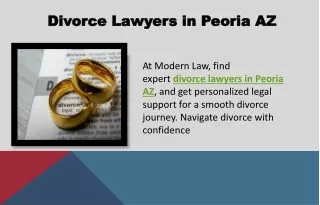 Divorce Lawyers in Peoria AZ