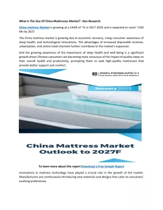 China mattresses market