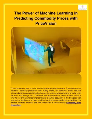The Power of Machine Learning in Predicting Commodity Prices with PriceVision