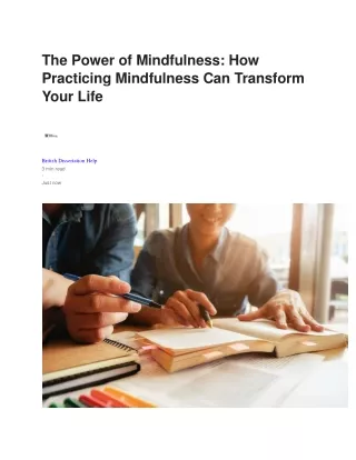 the power of mindfulness