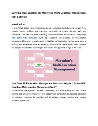 Unifying Spa Excellence_ Mastering Multi-Location Management with Software