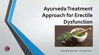 Ayurveda Treatment Approach for Erectile Dysfunction