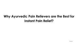 Why Ayurvedic Pain Relievers are the Best for Instant Pain Relief_