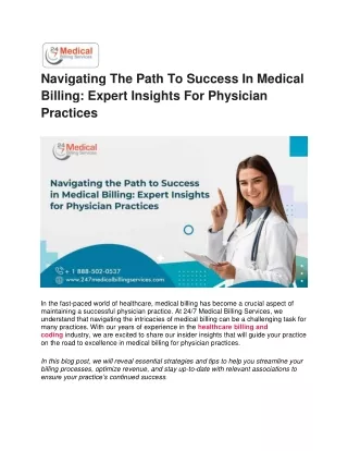 Navigating The Path To Success In Medical Billing expert insights for physician practices pdf