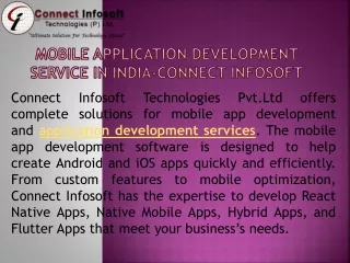 Flutter Developer -Connect Infosoft