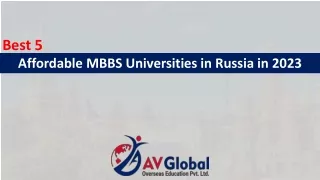 Best 5 Affordable MBBS Universities in Russia in 2023