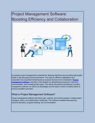 Project Management Software: Boosting Efficiency and Collaboration