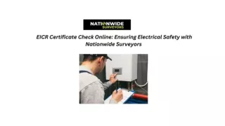 EICR Certificate Check Online Ensuring Electrical Safety with Nationwide Surveyors