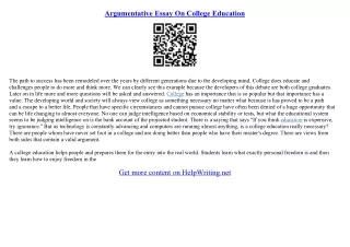 argumentative essay topics about education