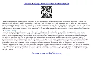 how to make a 5 paragraph essay