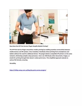 How Does the HP Print Service Plugin Simplify Mobile Printing