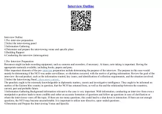interview essay outline