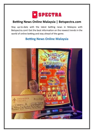 Betting News Online Malaysia | Betspectra.com