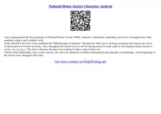 national honor society scholarship essay