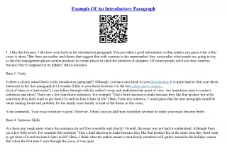 how to write an introductory paragraph for an essay