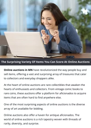 The Surprising Variety Of Items You Can Score At Online Auctions