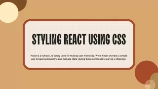 Styling React using CSS (1)