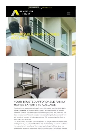 Affordable Family Homes Adelaide