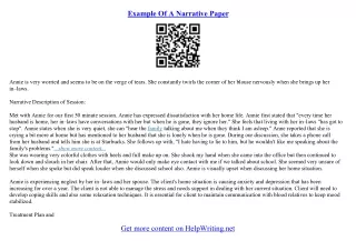 narrative essay sample papers