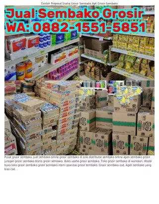 0882·l55l·585l (WA) Keuntungan Grosir Sembako Grosir Sembako Harga