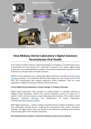 How Midway Dental Laboratory's Digital Solutions Revolutionize Oral Health