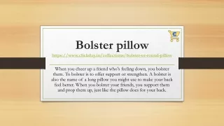 Bolster pillow