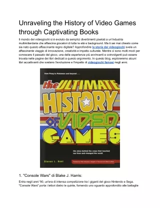 Unraveling the History of Video Games through Captivating Books