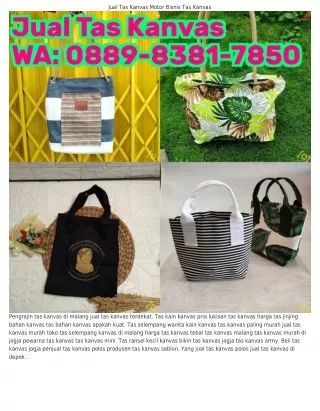 ౦889_8381_ᜪ85౦ (WA) Tas Pinggang Pria Bahan Kanvas Harga Tas Jinjing Bahan Kanva