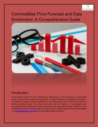 Commodities Price Forecast and Data Enrichment A Comprehensive Guide