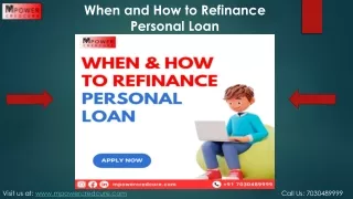 When and How to Refinance Personal Loan