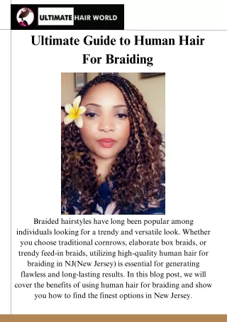 Ultimate Guide to Human Hair For Braiding - Ultimate Hair World