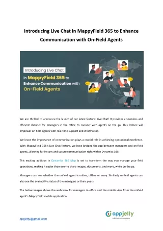 AppJetty_ Microblog_ Introducing Live Chat in MappyField 365 to Enhance Communication with On-Field Agents