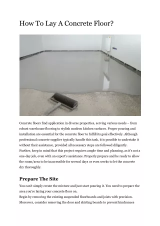 How To Lay A Concrete Floor.docx