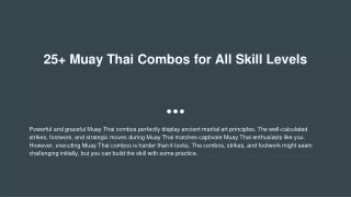 25  Muay Thai Combos for All Skill Levels