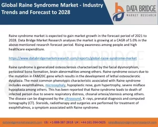 Global Raine Syndrome Market - Industry Trends and Forecast to 2028