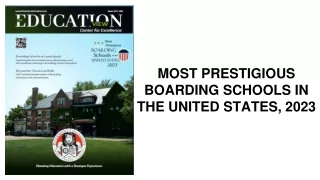 MOST PRESTIGIOUS BOARDING SCHOOLS IN THE UNITED STATES, 2023