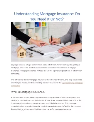 Top refinancing mortgage companies