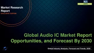 Audio IC Market Worth US$ 51.5 billion by 2030