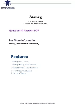 Latest AACN CMC-Adult practice test pdf dumps