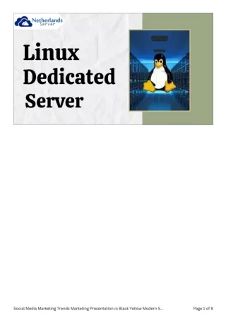 Harnessing Power and Control: Exploring Linux Dedicated Server