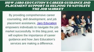 How Jaro Education’s Career Guidance and Placement Support is Helping to Navigate the Job Market