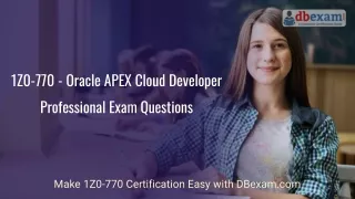 1Z0-770 - Oracle APEX Cloud Developer Professional Exam Questions