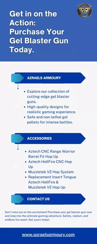 Purchase Your Gel Blaster Gun Today | Azraels Armoury