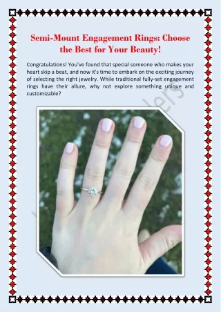 SemiMount Engagement Rings Choose the Best for Your Beauty-LeonardoJewelers