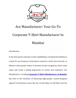 Corporate T Shirts Manufacturer in Mumbai Call-7208502027