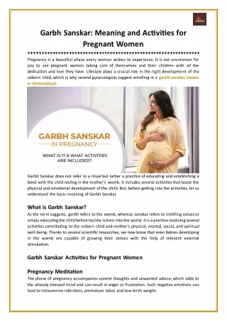 Garbh Sanskar: Meaning and Activities for Pregnant Women