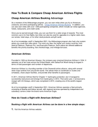 How To Book American Airlines